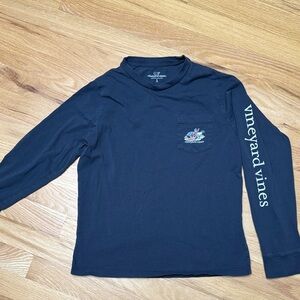 Vineyard Vines Kids Navy Long Sleeve Tee